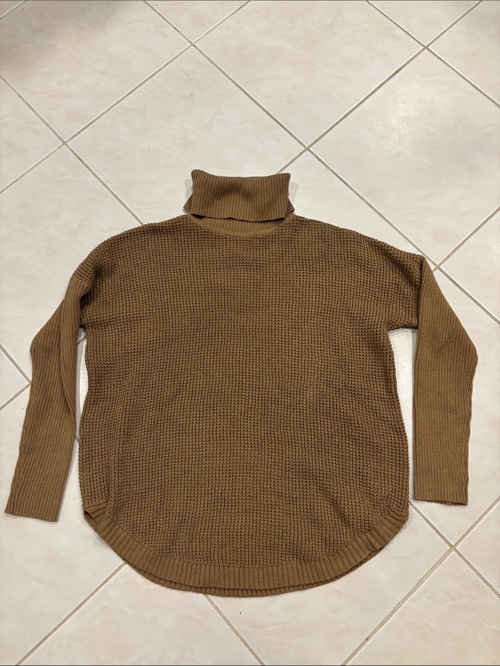 MICHAEL Michael Kors Waffle Knit Turtleneck Sweater - Brown